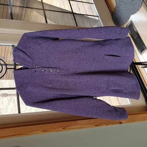 Cabela's Purple Hooded Sz. XL Sweater with Button Detail and Kangaroo Pockets - Picture 2 of 13